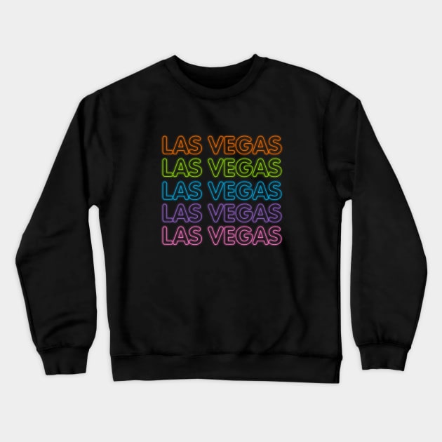 Las Vegas Neon Lights Crewneck Sweatshirt by Dale Preston Design